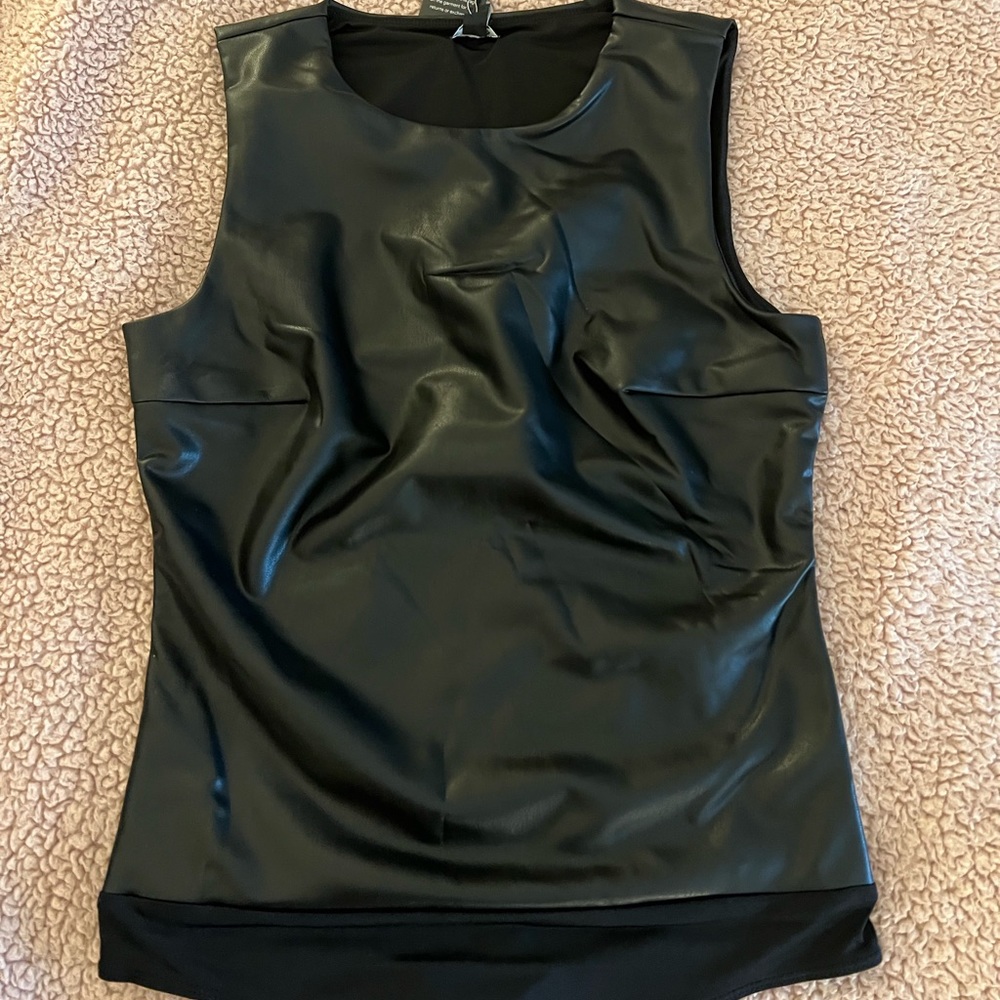 Leather look bodysuit